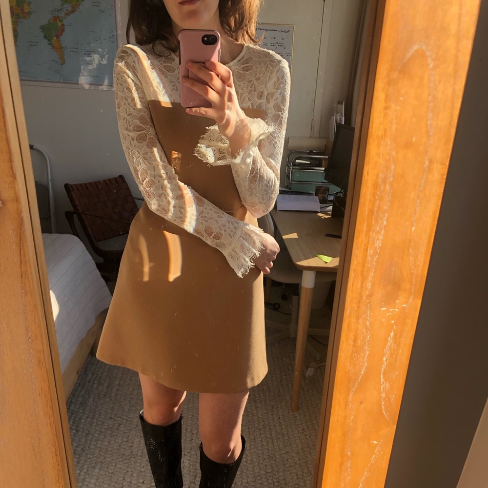 One-of-a-kind Sandro lace sleeve dress